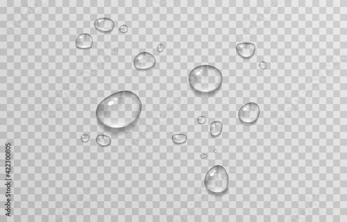 Print op canvas Vector water drops
