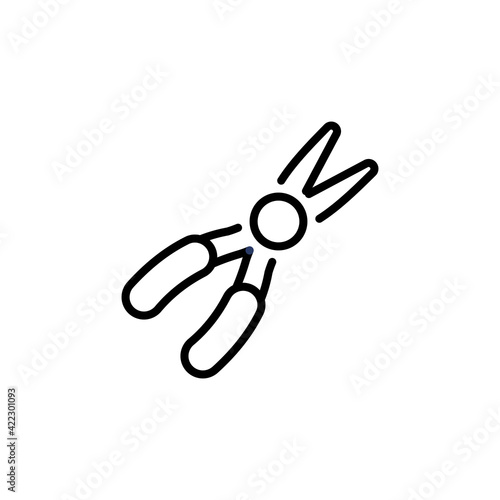 Needle Nose Pliers icon in vector. Logotype