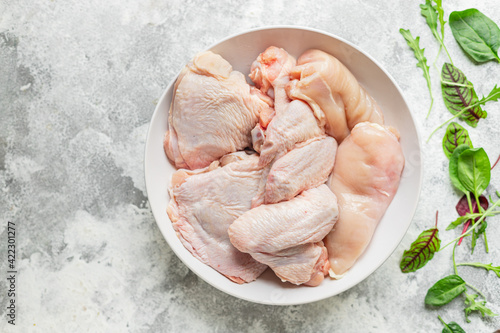 raw chicken wings poultry meat parts healthy meal top view copy space for text food background rustic image keto or paleo diet