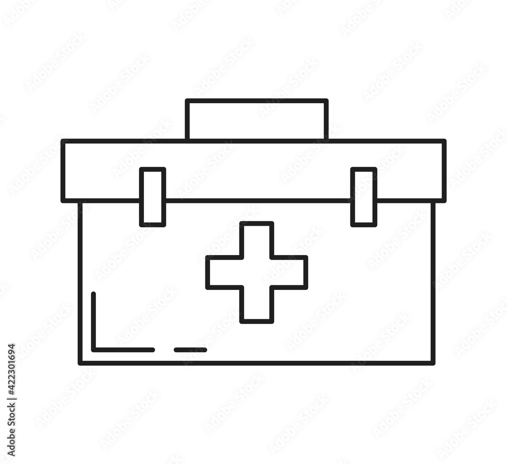 Fototapeta premium Medical bag icon vector illustration