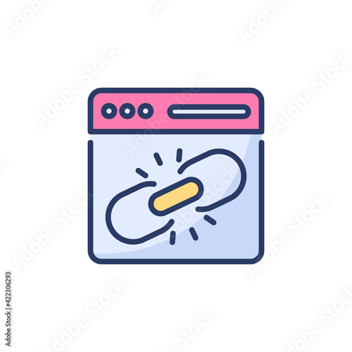 Link Building icon in vector. Logotype
