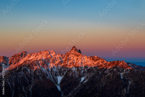 sunrise in the mountains
