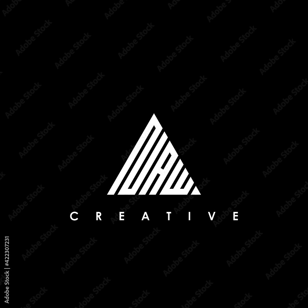 NAW Letter Initial Logo Design Template Vector Illustration NAW Letter Initial Logo Design Template Vector Illustration