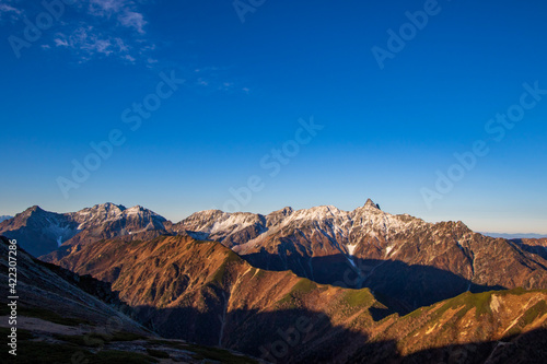 mountains in the snow