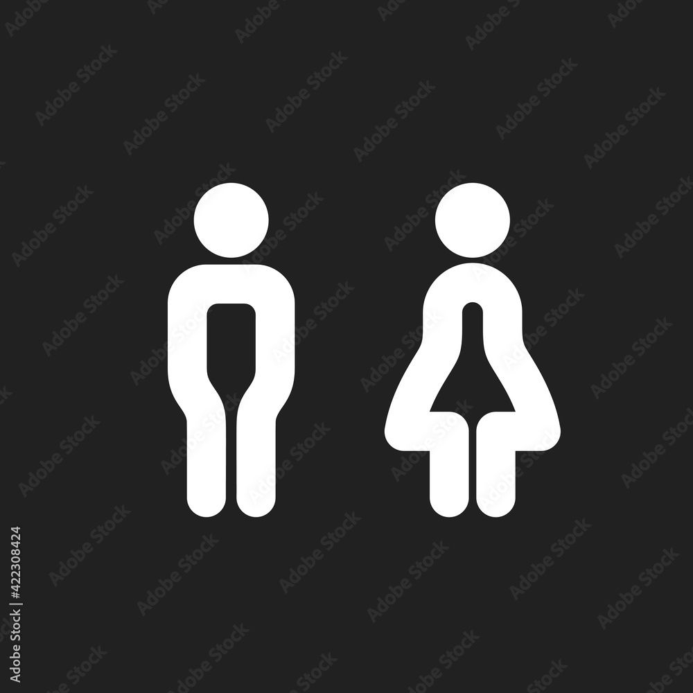 Fototapeta premium Toilet sign. Toilet icon. Men's and women's toilet sign. Modern design of the 
