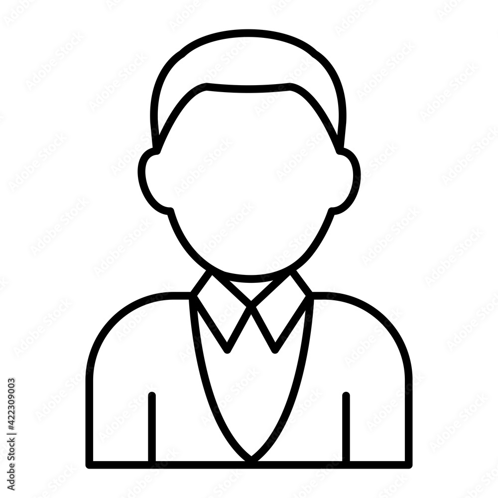 Vector Man Outline Icon Design Vector Man Outline Icon Design