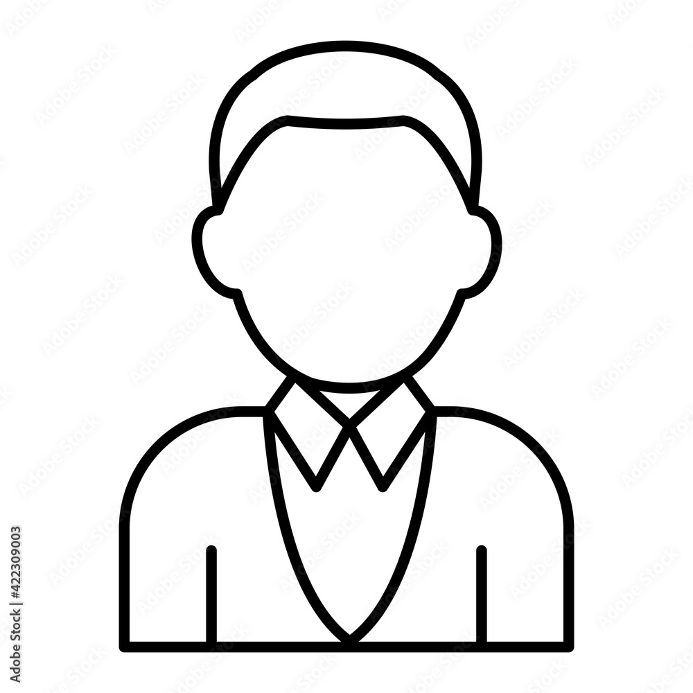 Vector Man Outline Icon Design