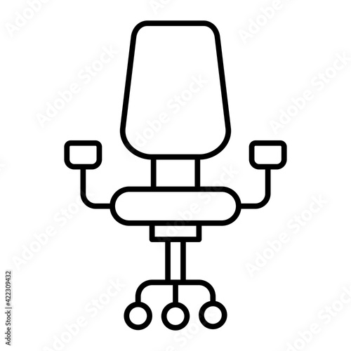 Vector Chair Outline Icon Design