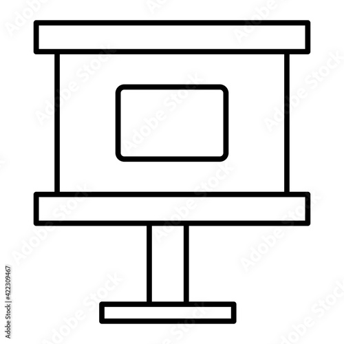 Vector Info Holder Outline Icon Design