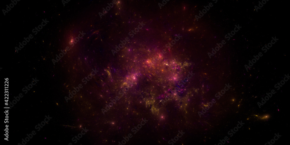 Banner Star field background . Starry outer space background texture . Colorful Starry Night Sky Outer Space background. 3D illustration