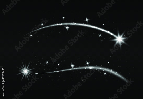 Sparks glitter special light effect.Sparkling magic dust particles.Cosmic glittering wave