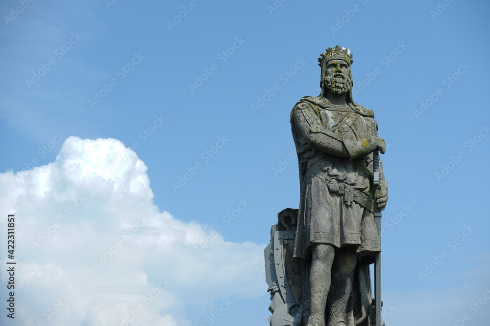 Statue of Robert the Bruce in front of Stirling Castle, Scotland