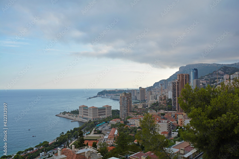 view of the city of monte carlo from the hill