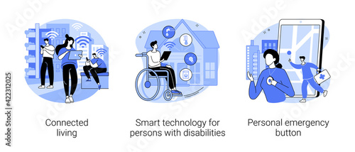 Intelligent devices abstract concept vector illustrations.