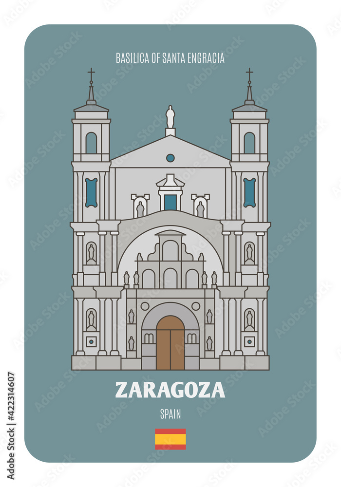 Obraz premium Basilica of Santa Engracia in Zaragoza, Spain
