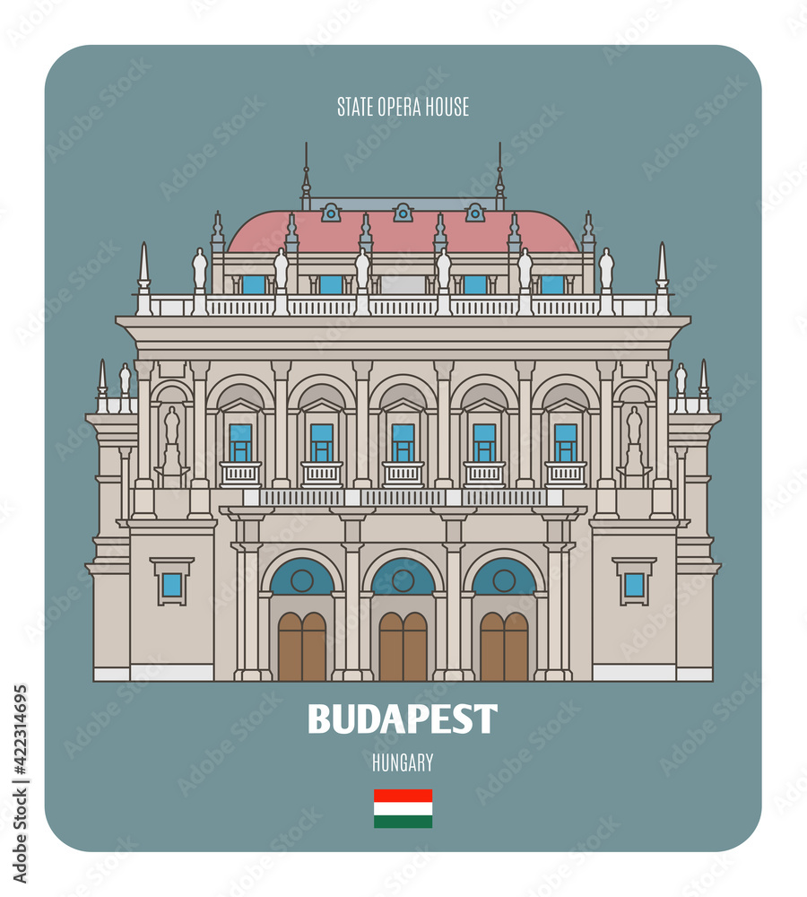 Building of the Hungarian State Opera House in Budapest, Hungary