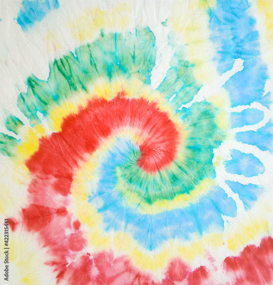 Tie Dye Pattern. Fantasy Wallpaper. Swirling Aquarelle Pattern. Bright Colors Dyed Effect. Magic Acrylic Fabric. Vibrant Hand Drawn Dirty Art. Trendy Watercolor Dirty Painting.