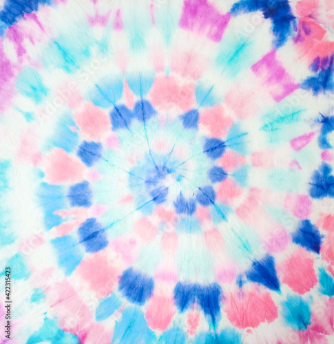 Tie Dye Pattern. Artistic Fabric. Swirling Aquarelle Pattern. Bright Colors Dyed Texture. Beautiful Fashion Illustration. Magic Fantasy Dirty Painting. Trendy Hand Drawn Dirty Art.