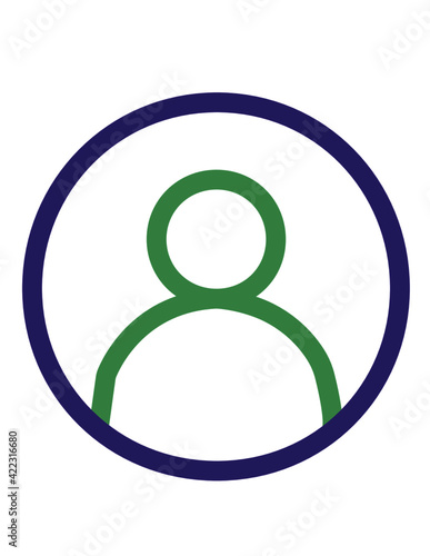 blue green user icon