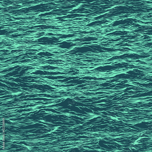 Seamless vector wallpaper Sea waves