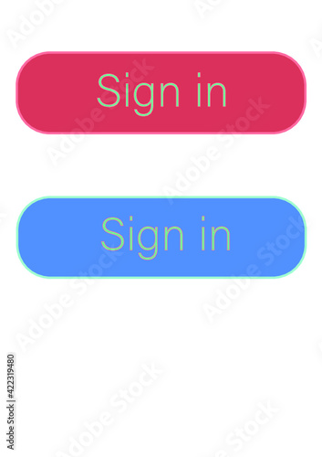 blue red sign in icon