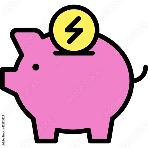 Save energy icon, Earth Day related vector