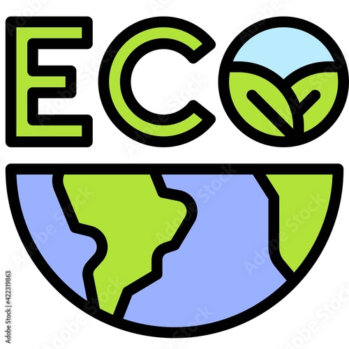 Eco icon, Earth Day related vector