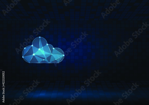 Cloud computing and storage in the cloud via the Internet.