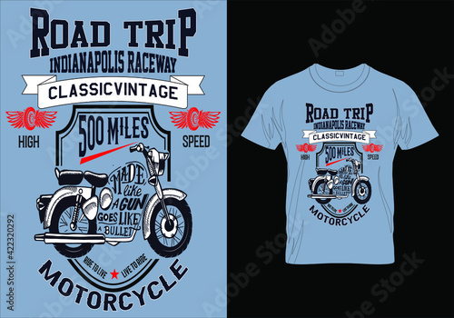 T-shirt Design Road Trip Indianapolis Raceway.