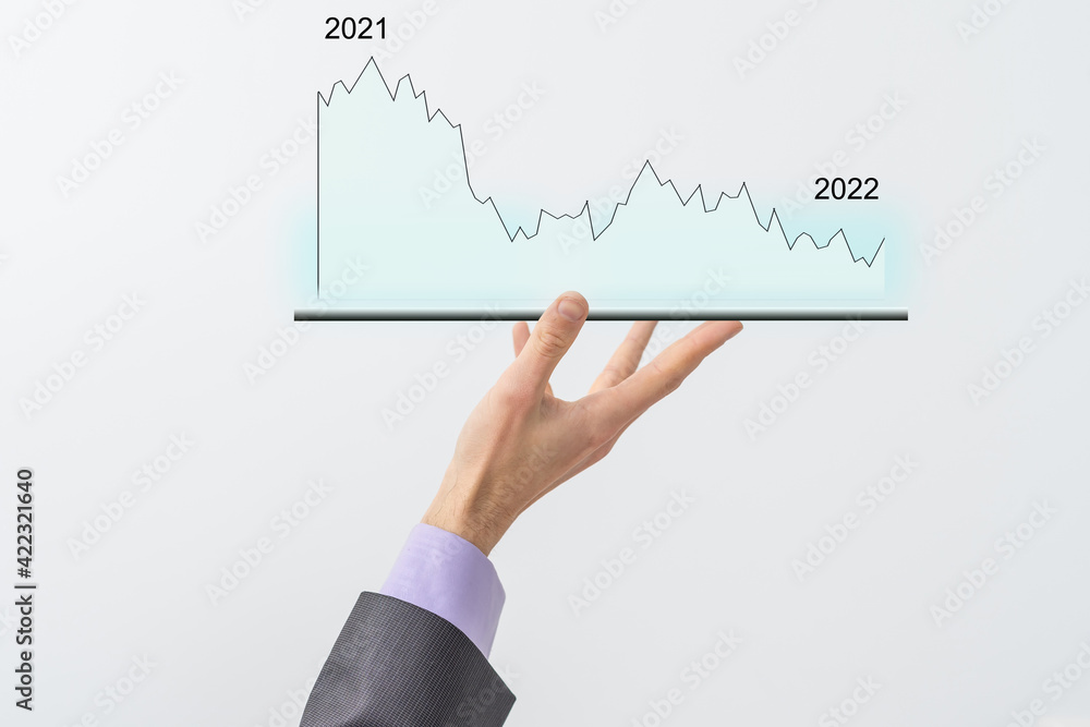 man's hand holding a tablet with growth chart. Analysis concept man's hand holding a tablet with growth chart. Analysis concept