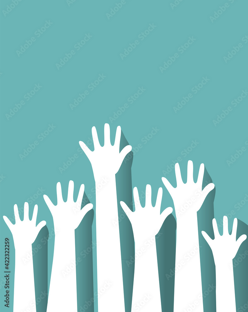 Fototapeta premium Diversity hands vector background