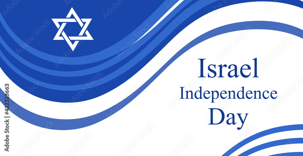 Happy Israel Independence Day greeting card, poster, flyer, invitation with the national colors Vector illustration Happy Israel Independence Day greeting card, poster, flyer, invitation with the national colors Vector illustration