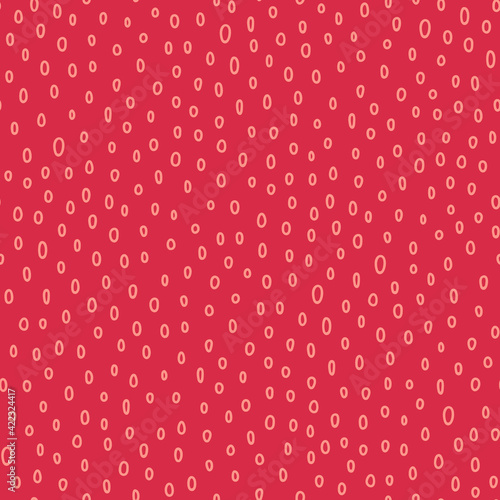 Red seamless pattern with random oval and rounded shapes. Small ovals and rounds on deep red background. Vector pattern for wrapping paper, package, fabric print, textile and other.