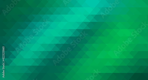 modern abstract colorful triangle background in gradient of green and teal color. bright green geometrical background for nature concept.