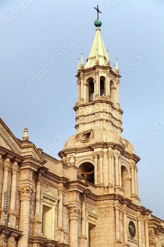 Basilica cathedral de Arequipa city Peru