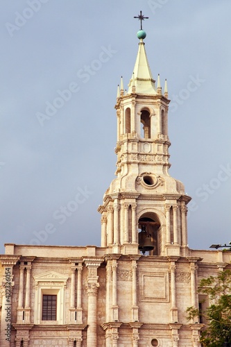 Basilica cathedral de Arequipa city Peru
