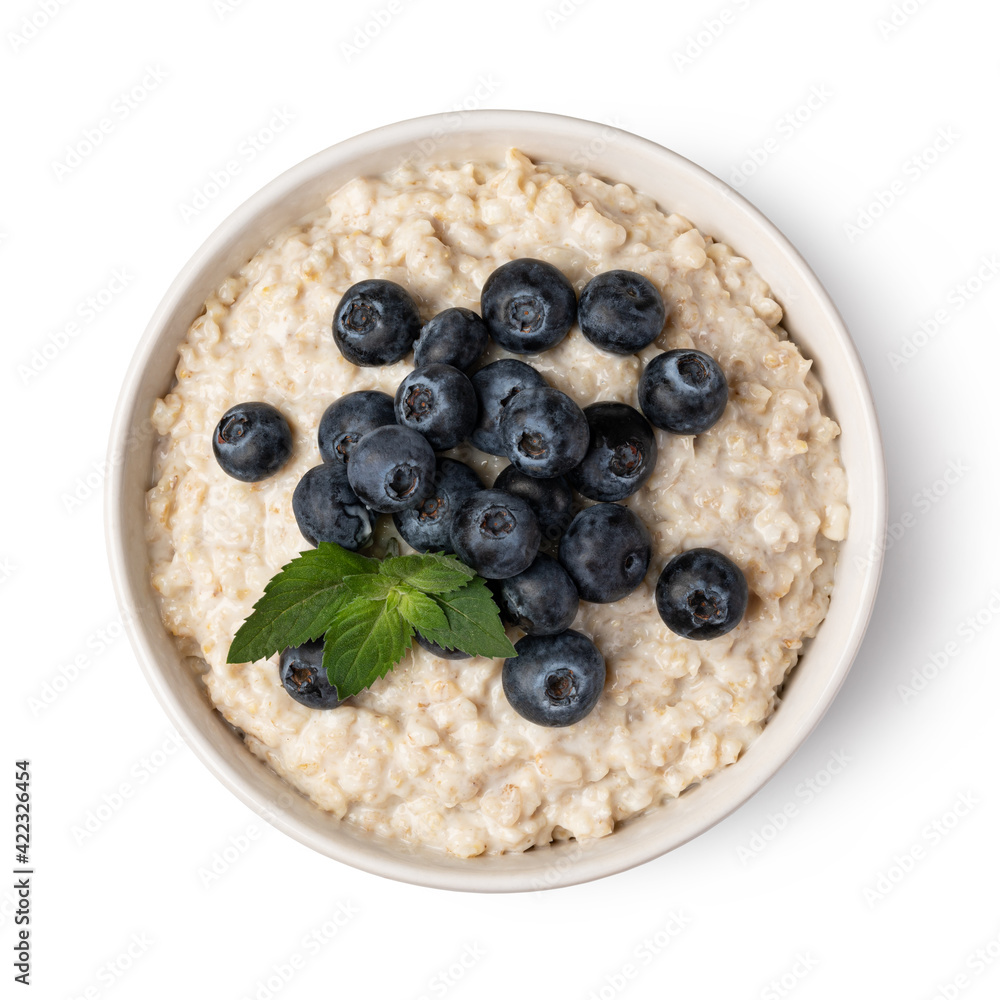 prepared oatmeal with berries prepared oatmeal with berries