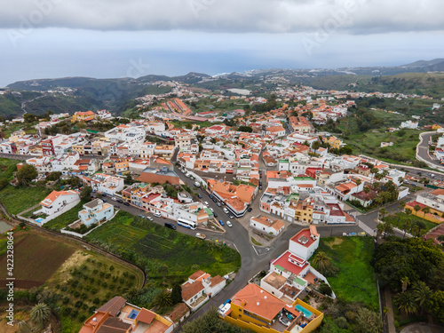 Aerial view on Firgas in Gran Canaria photo