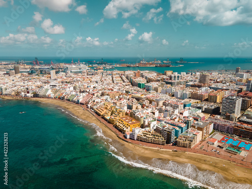 Aerial view on Las Palmas de Gran Canaria photo