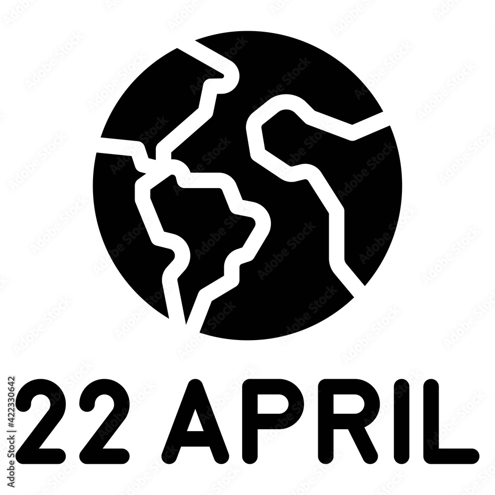 Earth Day 22 April icon, Earth Day related vector Earth Day 22 April icon, Earth Day related vector