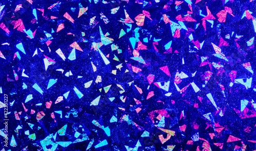Aged blue foil with holographic effect. Holiday background. Holographic foil ...