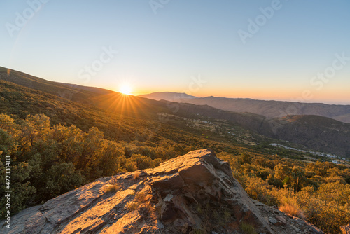 sunrise in the Sierra Nevada mountains