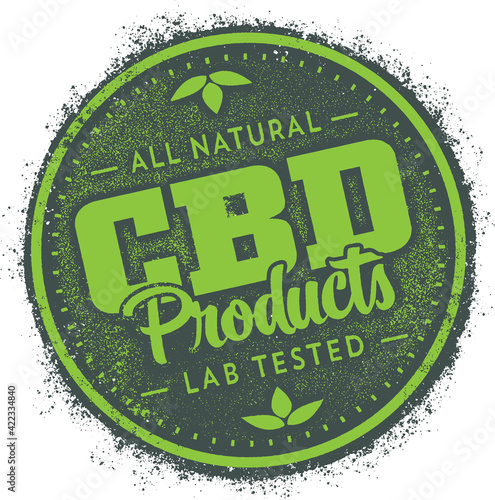 Natural CBD Products Label Stamp/Sign
