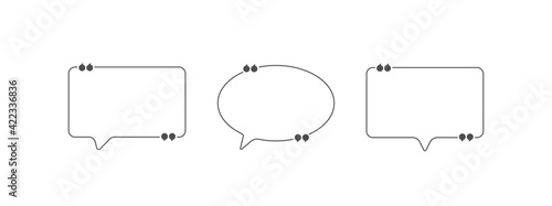 Speech bubble icon set, illustration