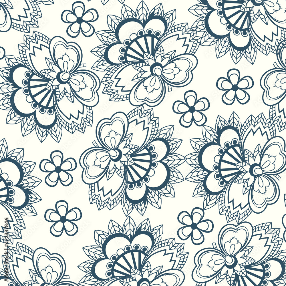 Fototapeta premium Floral seamless pattern.