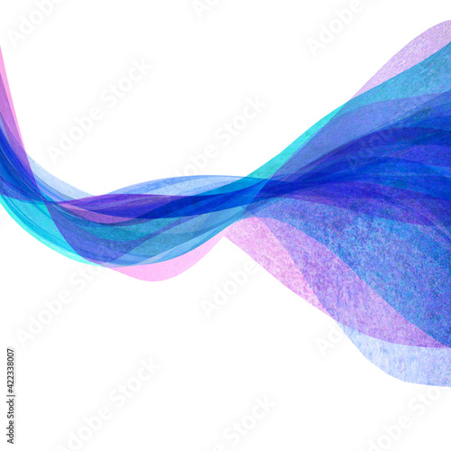 Watercolor transparent wave...