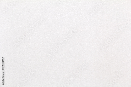Closeup white blank foam plastic texture background. White styrofoam.