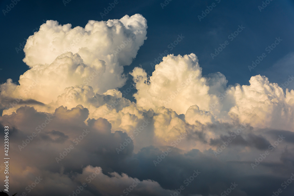 Beautiful clouds with the blue sky background Beautiful clouds with the blue sky background