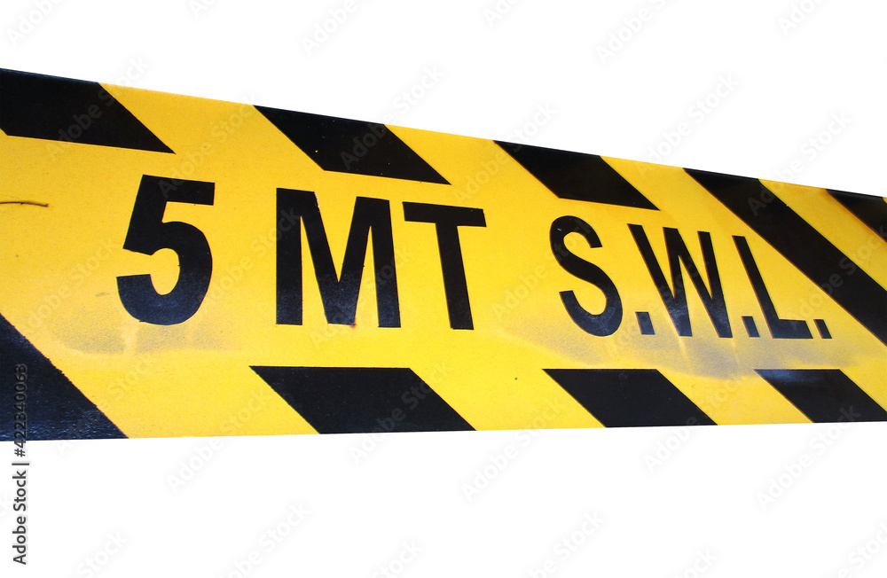 safe working load limit for beam hoist hooking in yellow black color