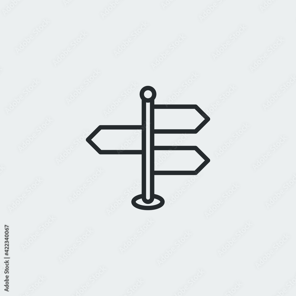 direction icon sign vector direction icon sign vector